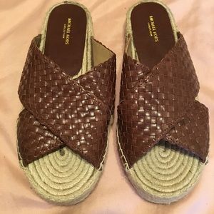Michael Kors woven leather espadrilles sandals
